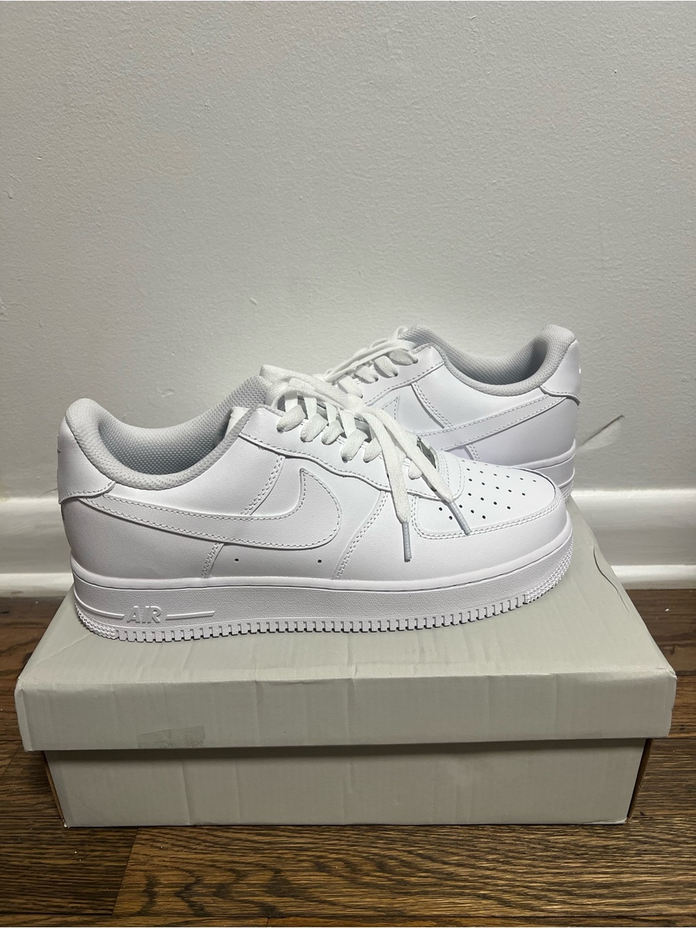 Nike Air Force 1 white sneakers size 9.5M